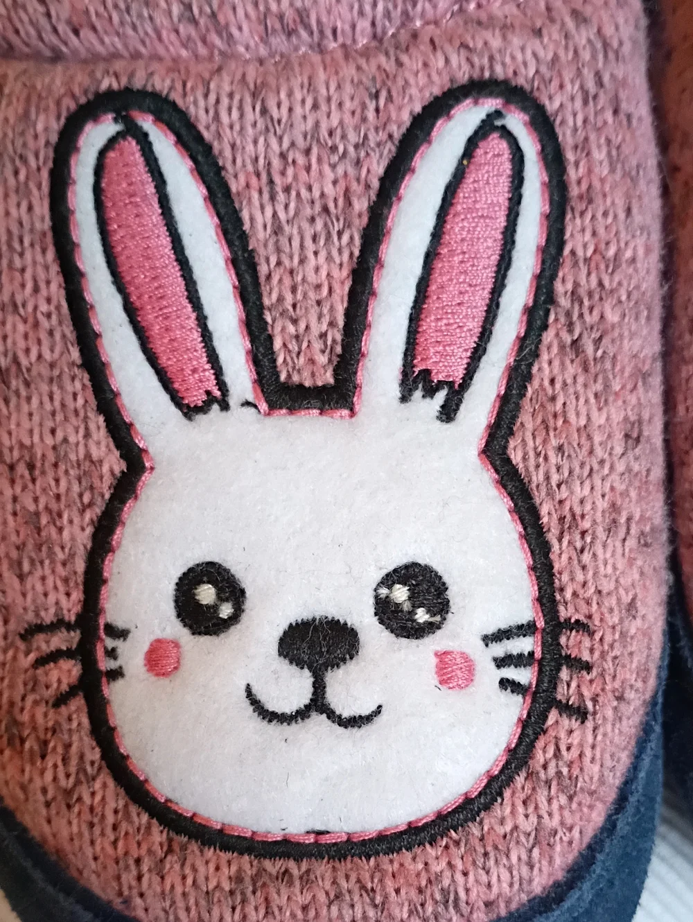 NWT L.L. Bean Rose Pink Bunny Slip-On Slippers